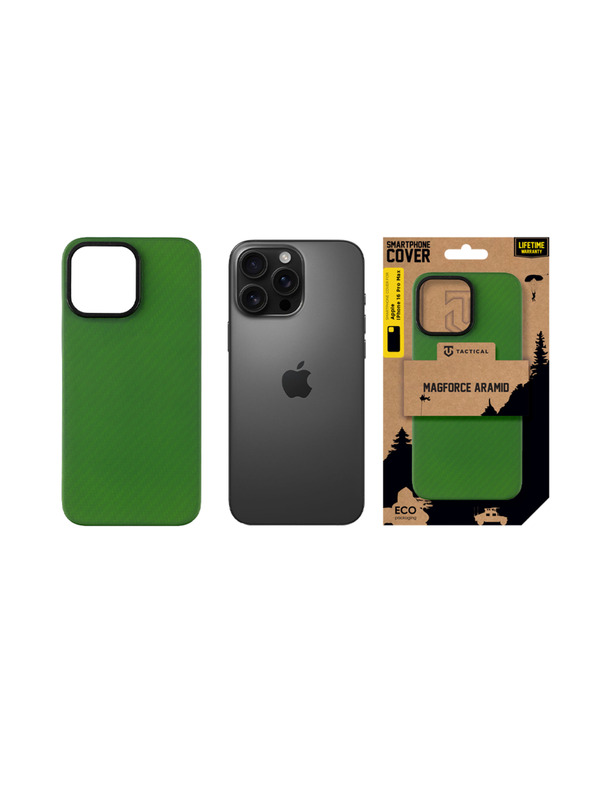 Tactical Tactical MagForce Aramid Калъф за Apple iPhone 16 Pro Max Green Toad