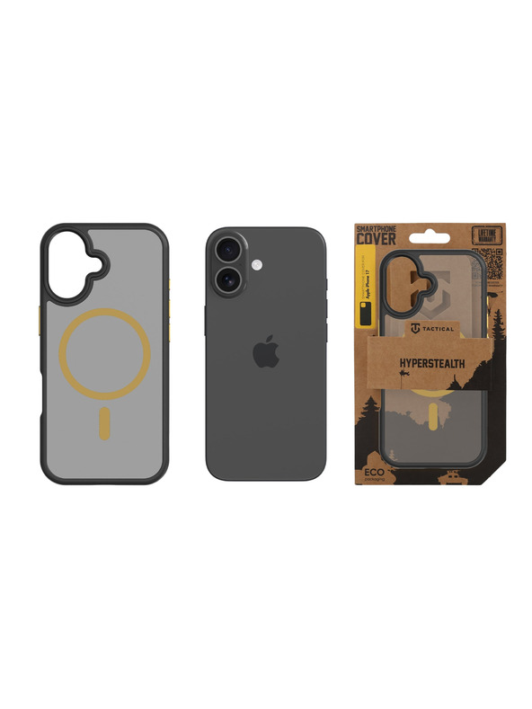 Tactical Tactical MagForce Hyperstealth 2.0 Калъф за Apple iPhone 17 Black/Yellow