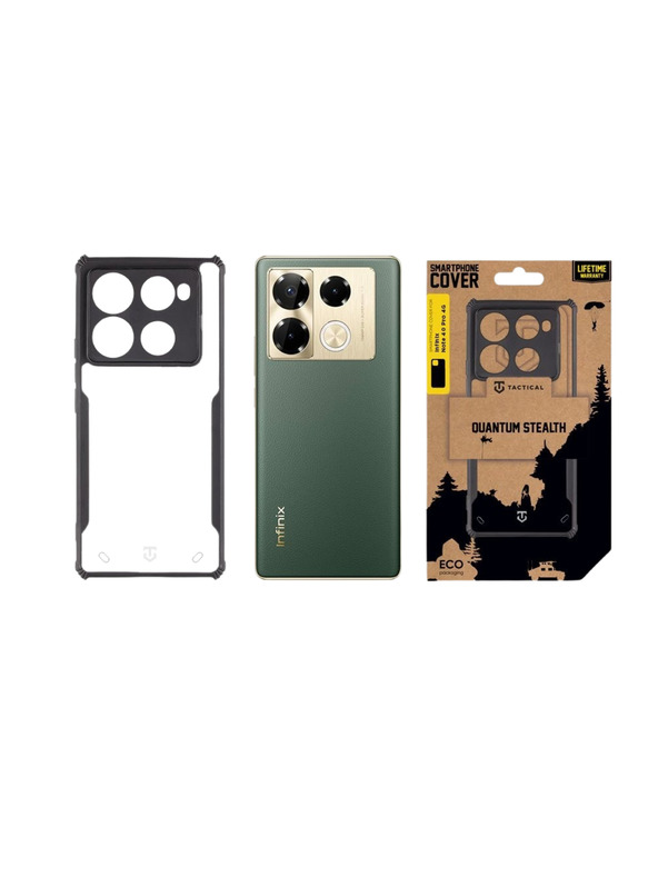 Tactical Tactical Quantum Stealth Протектор за Infinix Note 40 Pro 4G Clear/Black