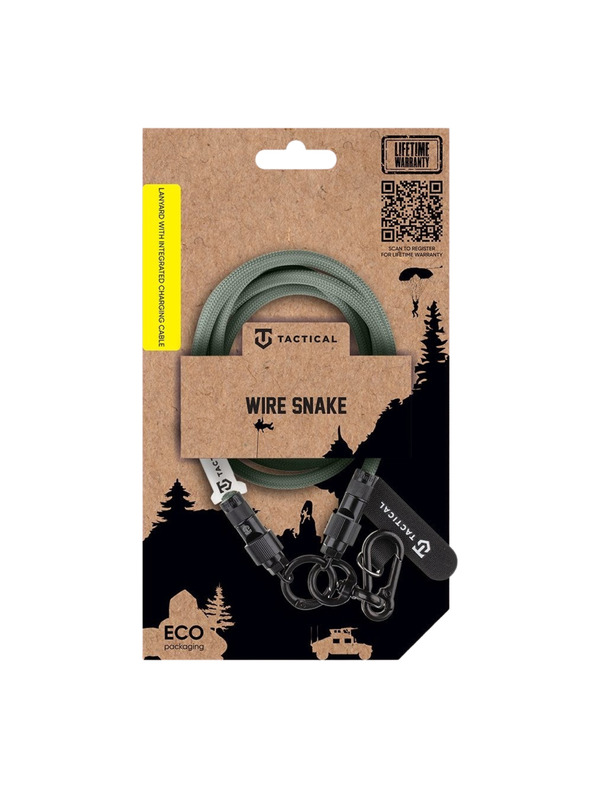 Tactical Tactical Wire Snake USB-C 1,2m Green