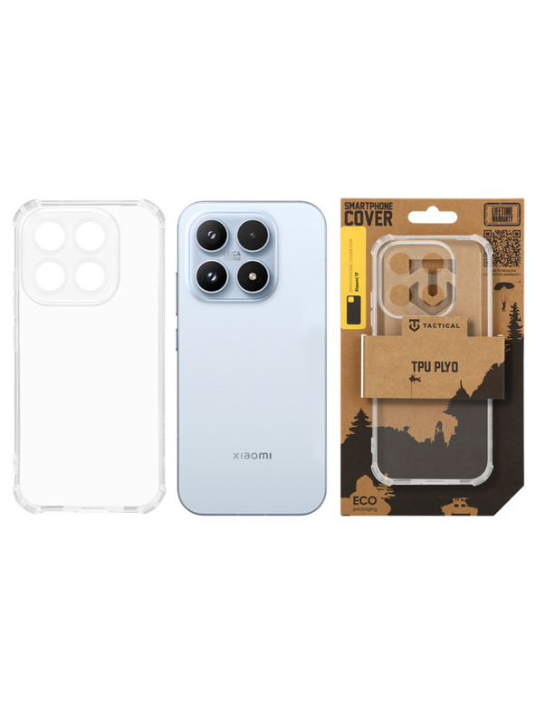 Tactical Tactical TPU Plyo Кейс за Xiaomi 17 Transparent