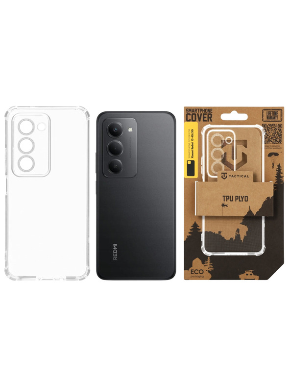Tactical Tactical TPU Plyo Калъф за Xiaomi Redmi 15 4G/5G Transparent
