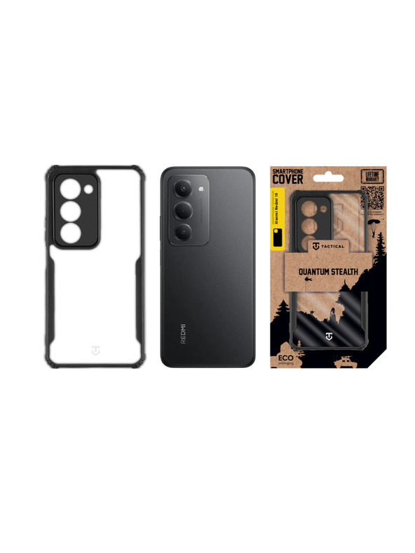 Tactical Tactical Quantum Stealth Калъф за Xiaomi Redmi 15 Clear/Black