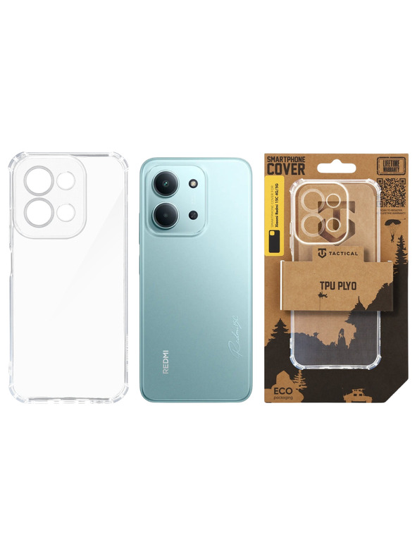 Tactical Tactical TPU Plyo Калъф за Xiaomi Redmi 15C 4G/5G Transparent