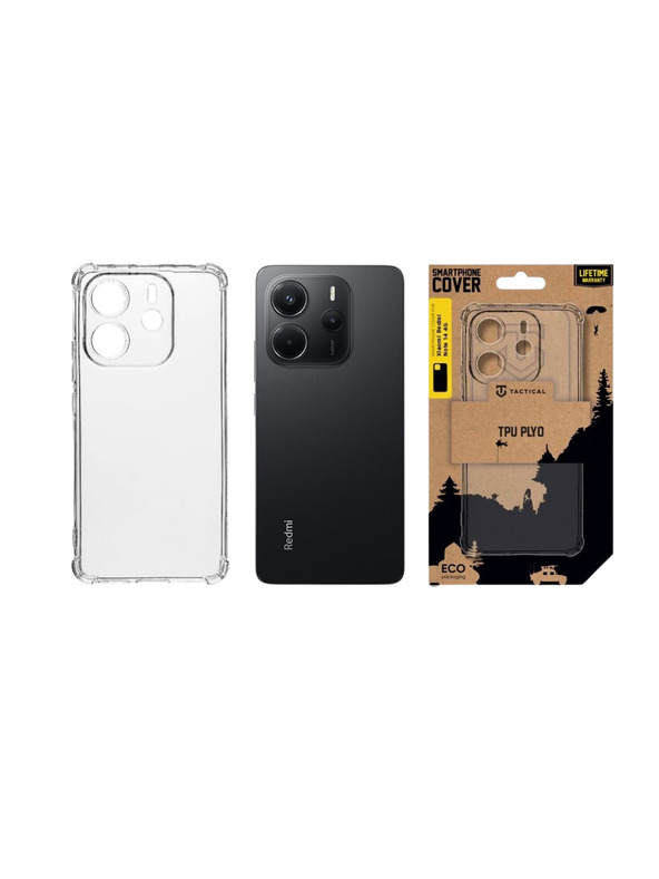 Tactical Tactical TPU Plyo Калъф за Xiaomi Redmi Note 14 4G Transparent