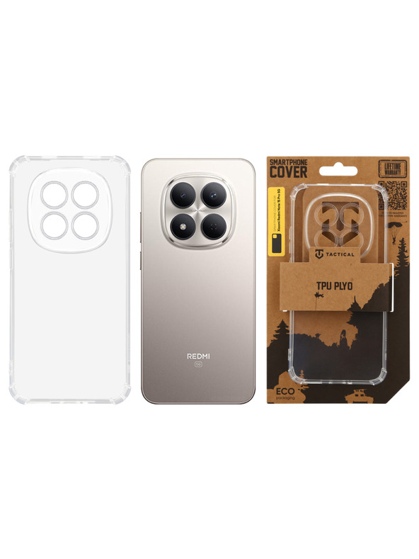 Tactical Tactical TPU Plyo Калъф за Xiaomi Redmi Note 15 Pro 5G Transparent