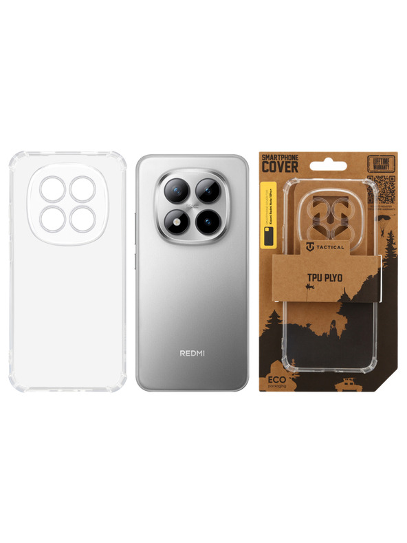 Tactical Tactical TPU Plyo Калъф за Xiaomi Redmi Note 15 Pro+ 5G/Poco M8 Pro Transparent