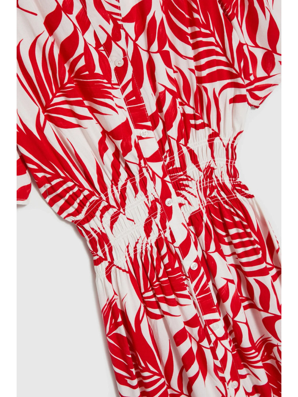 Moodo Вискозна миди рокля червена Moodo