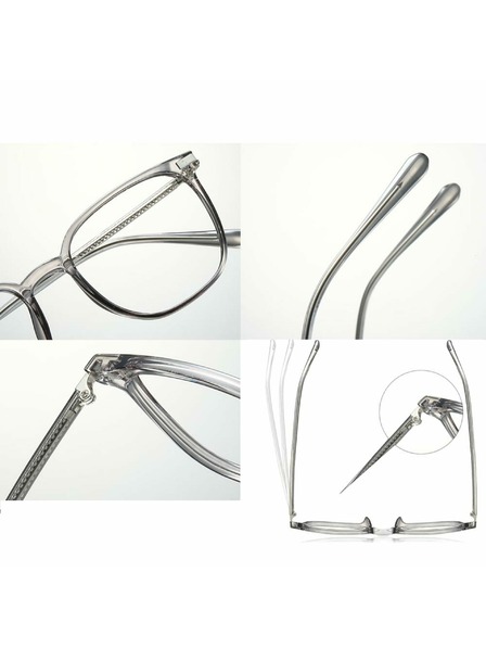 VEYREY VeyRey nerd слънчеви очила Extrabeet сива рамка прозрачни стъкла