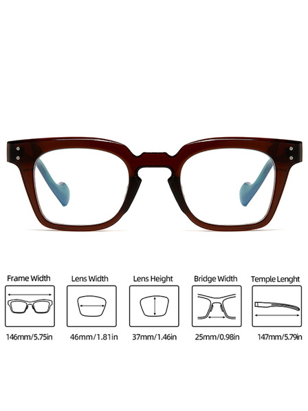 VEYREY VeyRey ъглови слънчеви очила Tamp синя рамка прозрачни стъкла