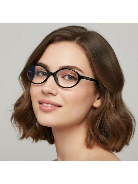 VEYREY VeyRey лимонки слънчеви очила Ansled черна рамка прозрачни стъкла