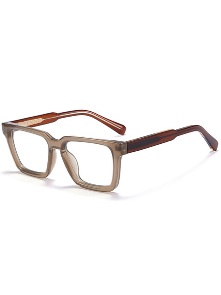 VEYREY VeyRey ъглови слънчеви очила Shabow кафява рамка прозрачни стъкла