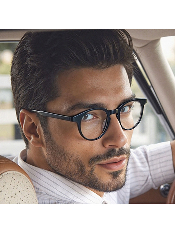 VEYREY VeyRey nerd ацетатни слънчеви очила Phuffy черна рамка прозрачни стъкла