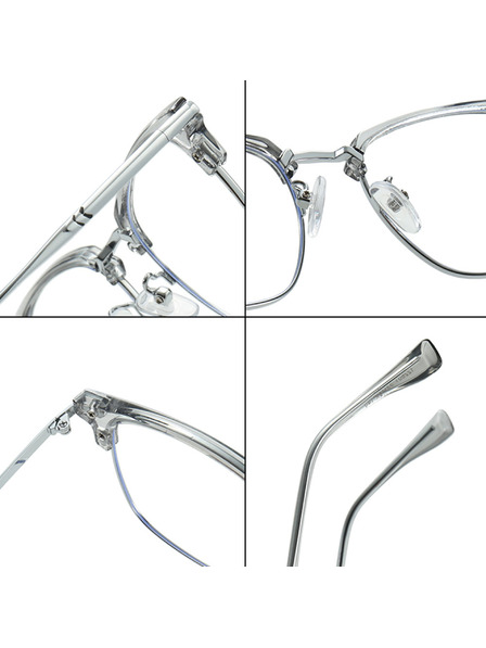 VEYREY VeyRey nerd слънчеви очила Gruvunk сребристо рамка прозрачни стъкла