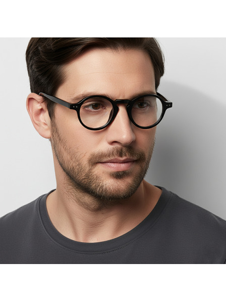 VEYREY VeyRey лимонки слънчеви очила Saren черна рамка чисти стекла