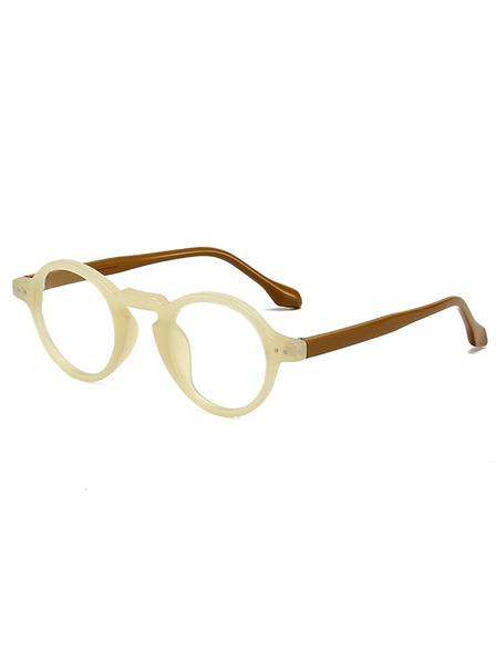 VEYREY VeyRey лимонки слънчеви очила Enrought кафява рамка чисти стекла