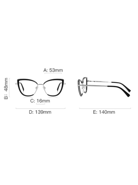 VEYREY VeyRey дамски cat-eye дамски очила блокиращи синята светлина Phuftes златна рамка чисти стекла