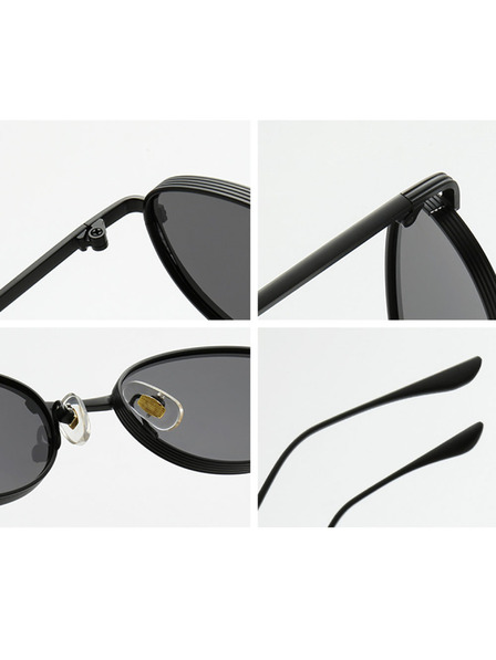 VEYREY VeyRey лимонки слънчеви очила Prodom черна рамка розови стекла