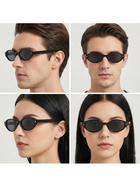 VEYREY VeyRey дамски cat-eye ацетатни поляризирани слънчеви очила Aest черна рамка черни стъкла