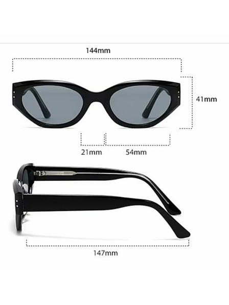 VEYREY VeyRey cat-eye слънчеви очила Nontu черна рамка черни стъкла