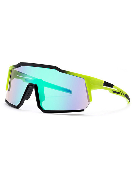 VEYREY VeyRey спортни слънчеви очила Adha черна рамка зелени стъкла