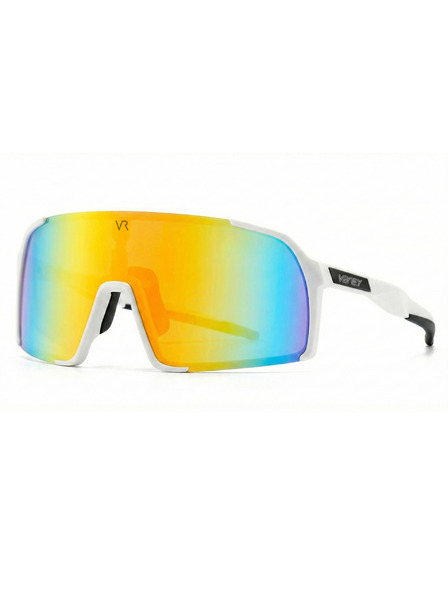 VEYREY VeyRey детски спортни слънчеви очила Wegub бяла рамка златни стъкла