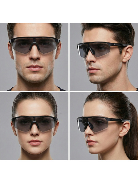 VEYREY VeyRey спортни поляризирани слънчеви очила Monoal черна рамка черни стъкла