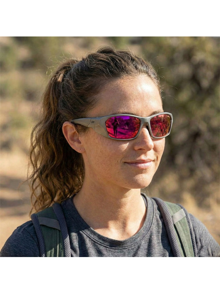 VEYREY VeyRey спортни поляризирани слънчеви очила Borned прозрачна рамка розови стъкла