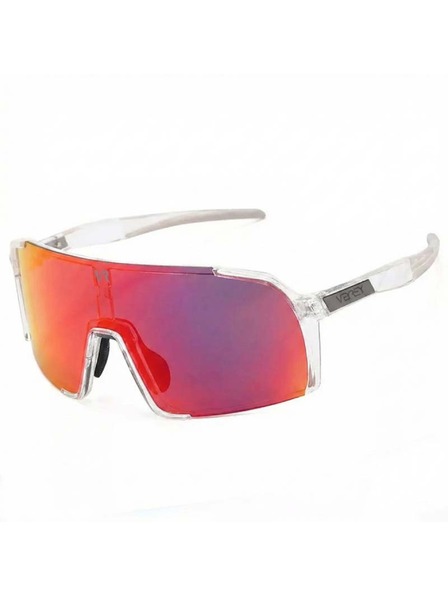 VEYREY VeyRey детски спортни слънчеви очила Wegub прозрачен ръб червени стъкла