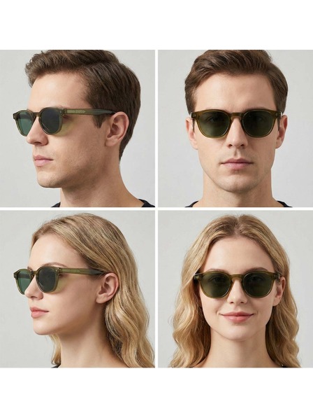 VEYREY VeyRey нърд поляризационни слънчеви очила Aiyou зелени ръб зелени стъкла