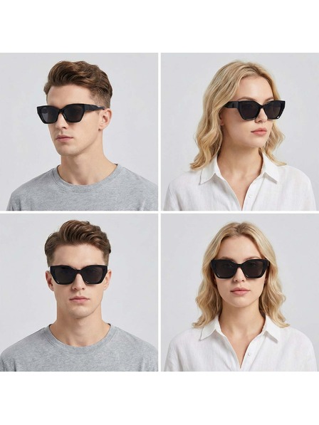 VEYREY VeyRey cat-eye ацетатни поляризационни слънчеви очила Antitot черен ръб черни стъкла