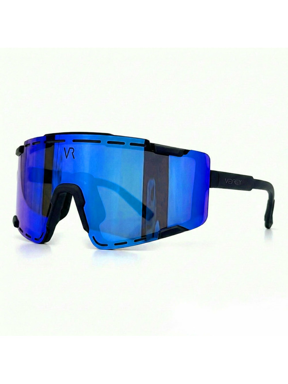 VEYREY VeyRey спортни слънчеви очила Semihoof черна рамка сини лещи