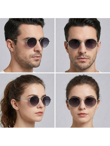 VEYREY VeyRey ленонки ацетатни слънчеви очила с поляризация Wabame сребриста рамка черни лещи