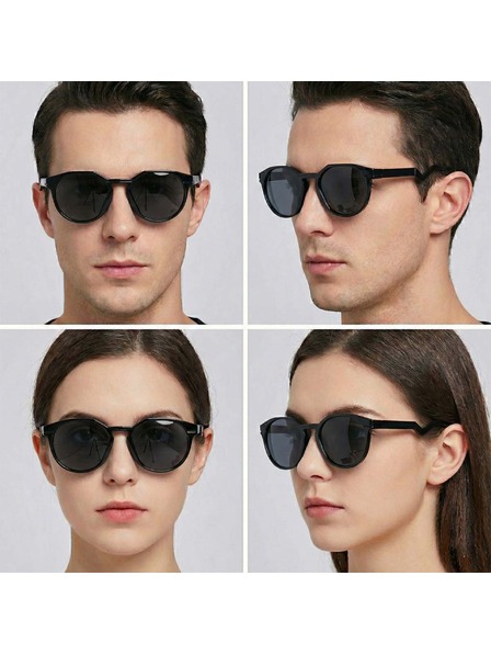 VEYREY VeyRey овални слънчеви очила с поляризация Contralance черна рамка черни лещи