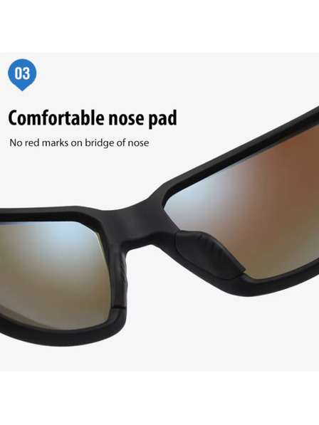 VEYREY VeyRey спортни слънчеви очила с поляризация Nuf черна рамка сини лещи