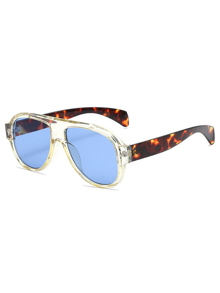 VEYREY VeyRey пилотски слънчеви очила Monoeet прозрачна рамка сини лещи