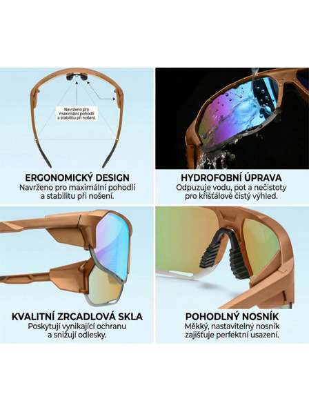 VEYREY VeyRey спортни слънчеви очила с поляризация Bralter бяла рамка оранжеви лещи