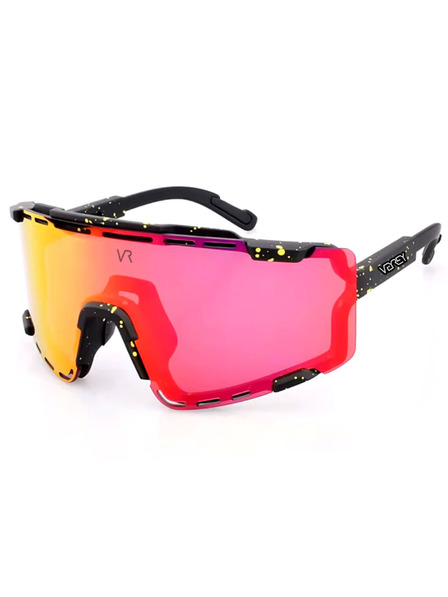VEYREY VeyRey спортни слънчеви очила Semihoof черна рамка червени лещи