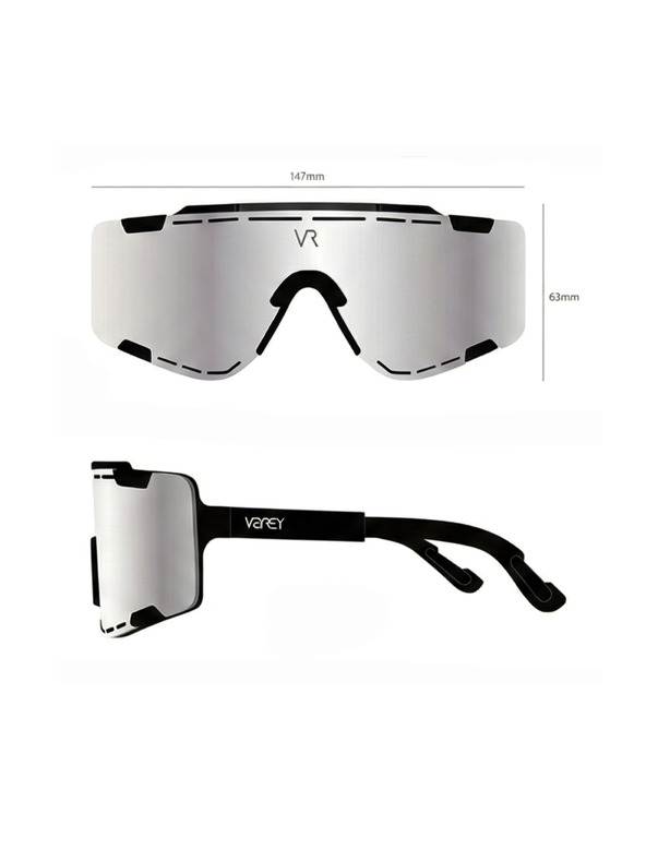 VEYREY VeyRey спортни слънчеви очила Semihoof черна рамка червени лещи