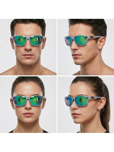 VEYREY VeyRey спортни слънчеви очила с поляризация Nuf сива рамка зелени лещи