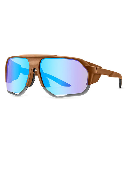 VEYREY VeyRey спортни слънчеви очила с поляризация Bralter кафява рамка сини лещи