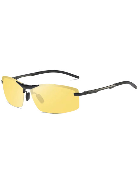 VEYREY VeyRey мъжки спортни слънчеви очила с поляризация Fresno сребриста рамка жълти лещи