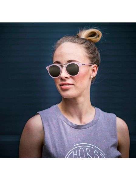 Horsefeathers Слънчеви очила Nomad - глосирано розово/огледално шампанско