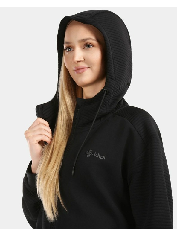 Kilpi Дамски памучен суитшърт с качулка Kilpi BAYA-W Черен