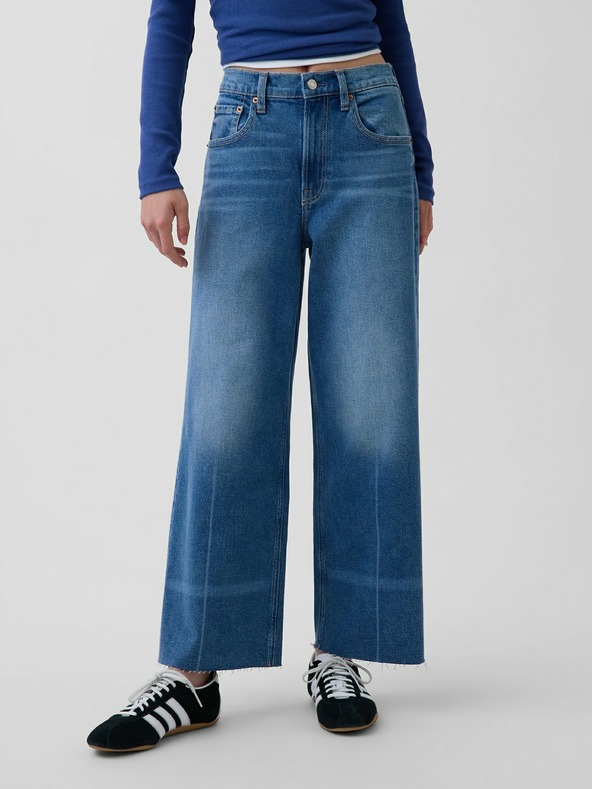 GAP Дънки High Rise Stride Wide-Leg Ankle GAP