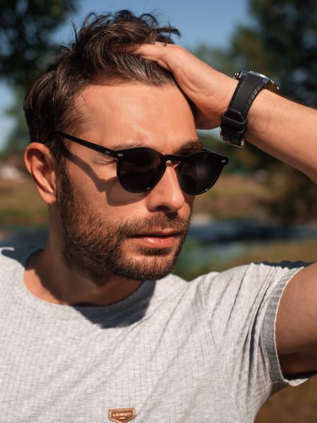 VEYREY Черни овални поляризирани слънчеви очила Veyrey Narino