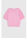 Moodo Блуза с издутини ръкави розова Moodo