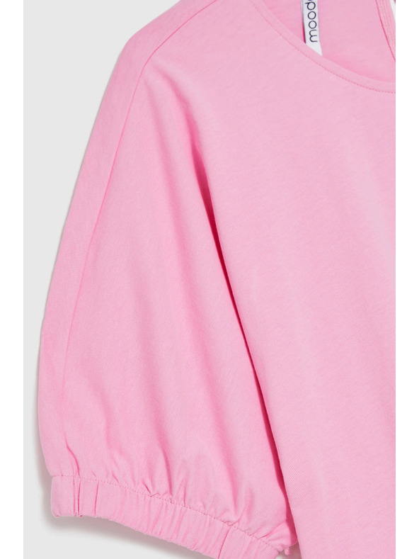 Moodo Блуза с издутини ръкави розова Moodo