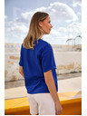 Moodo Блуза от памук синя Moodo