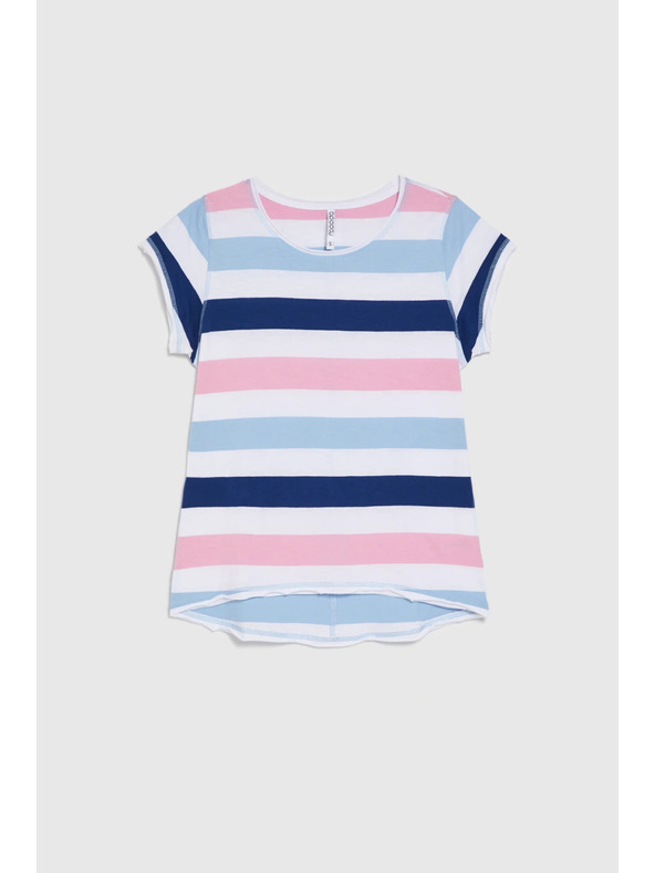 Moodo Тишърт с ивици син Moodo